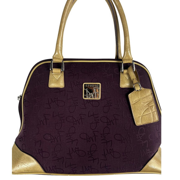 Diane Von Furstenberg Purple Studio Weekender Carry-On Bag GUC - Picture 1 of 14